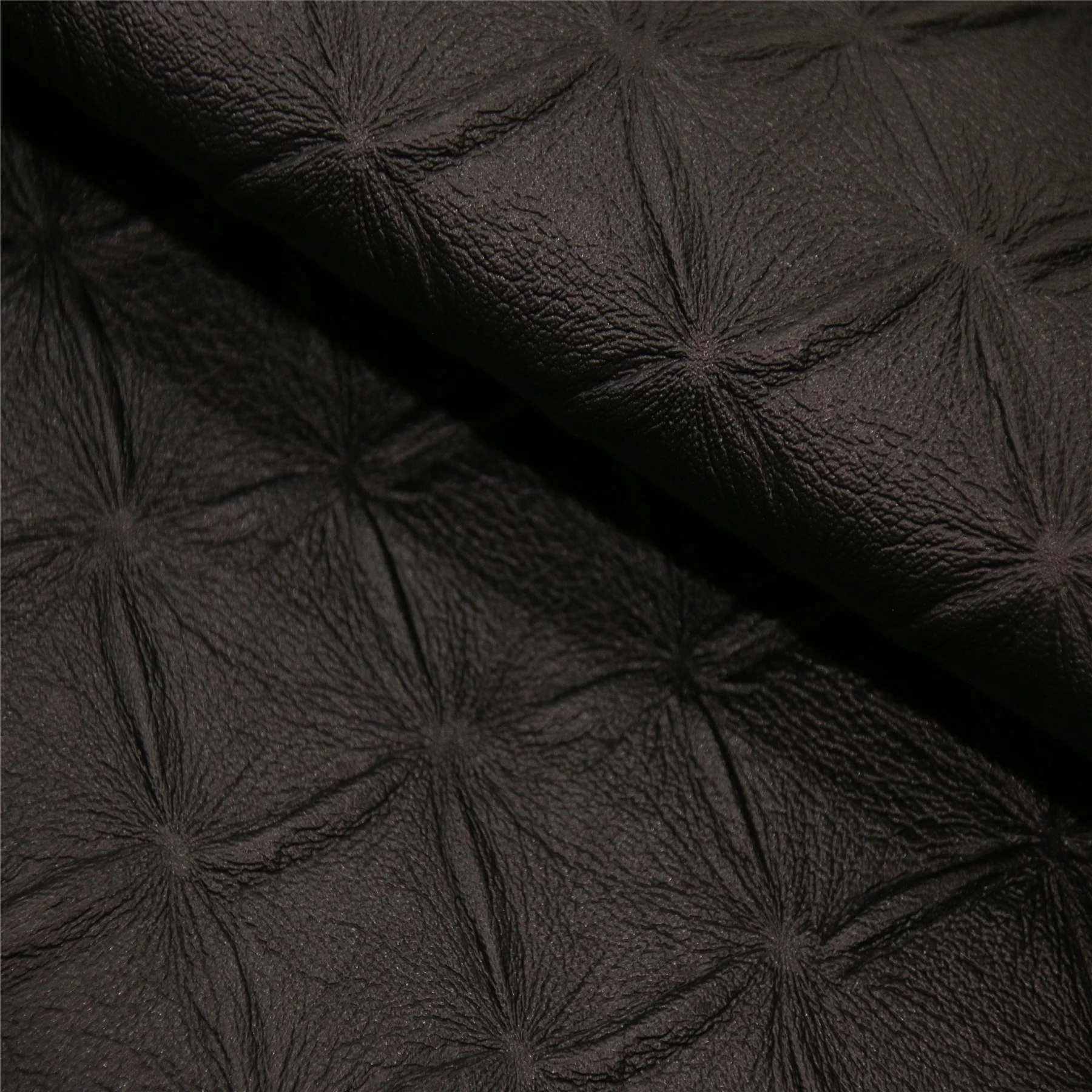 hot sale  popular poly brush check pvc artificial leather for bag and sofa