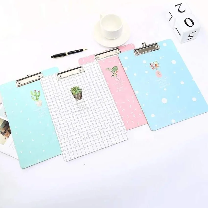 A4 Office School Writing Pad Drawing Board Clipboard Clip Cartoon Menu Folder Invoice Writing Board Clamp With Hanging Hook