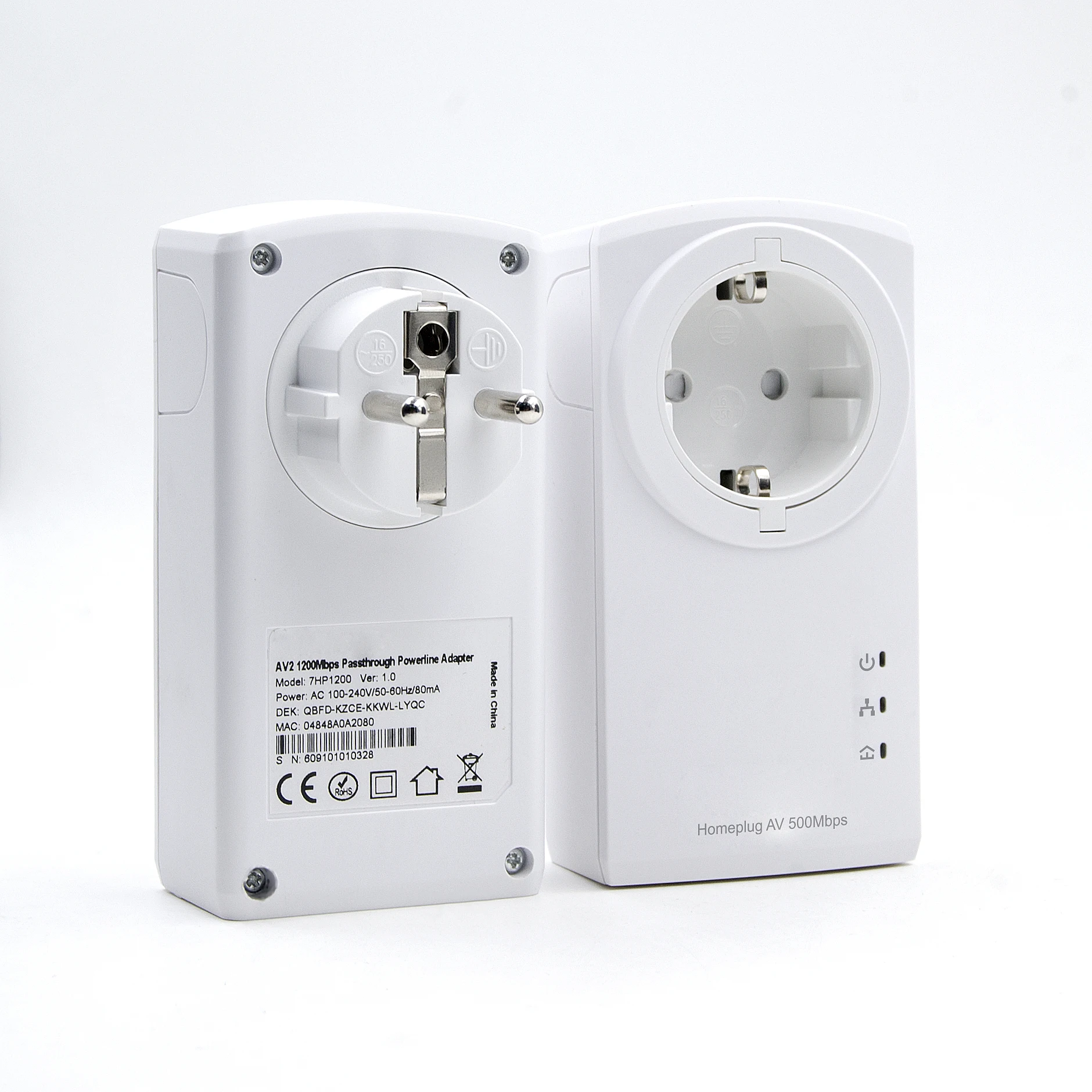 GHP-500U 500Mbps Powerline Adapter PA500 US plug AU EU adaptor HomePlug Network AV500 for TV STB DVB PLC