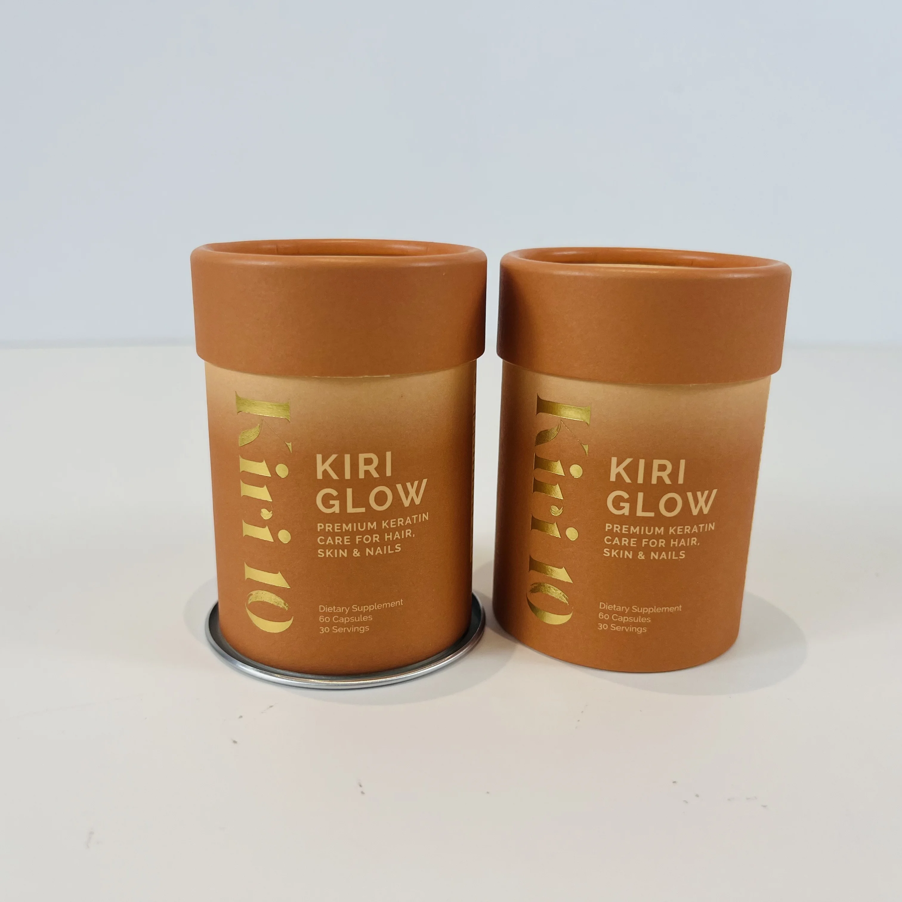 high quality cardboard paper tube with easy-peel lid package for health care products.