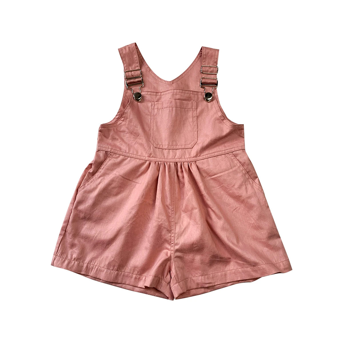 Newly design Custom cotton overalls  buckle Knee-length customized overall baby clothes