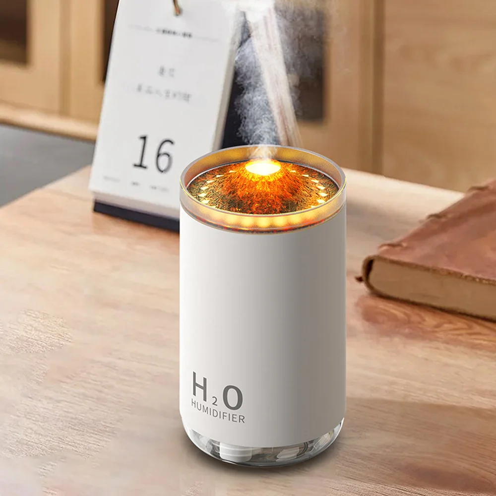 H2o high quality Flame Aromatherapy Diffuser portable ultrasonic air humidifier purifier  air cooler and light humidifier
