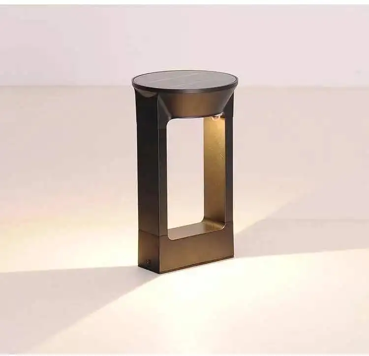 Outdoor Solar Gate Light  Solar Powered Bollard Lawn Lamp Villa Landscape Pillar Post LED Solar Garden Light