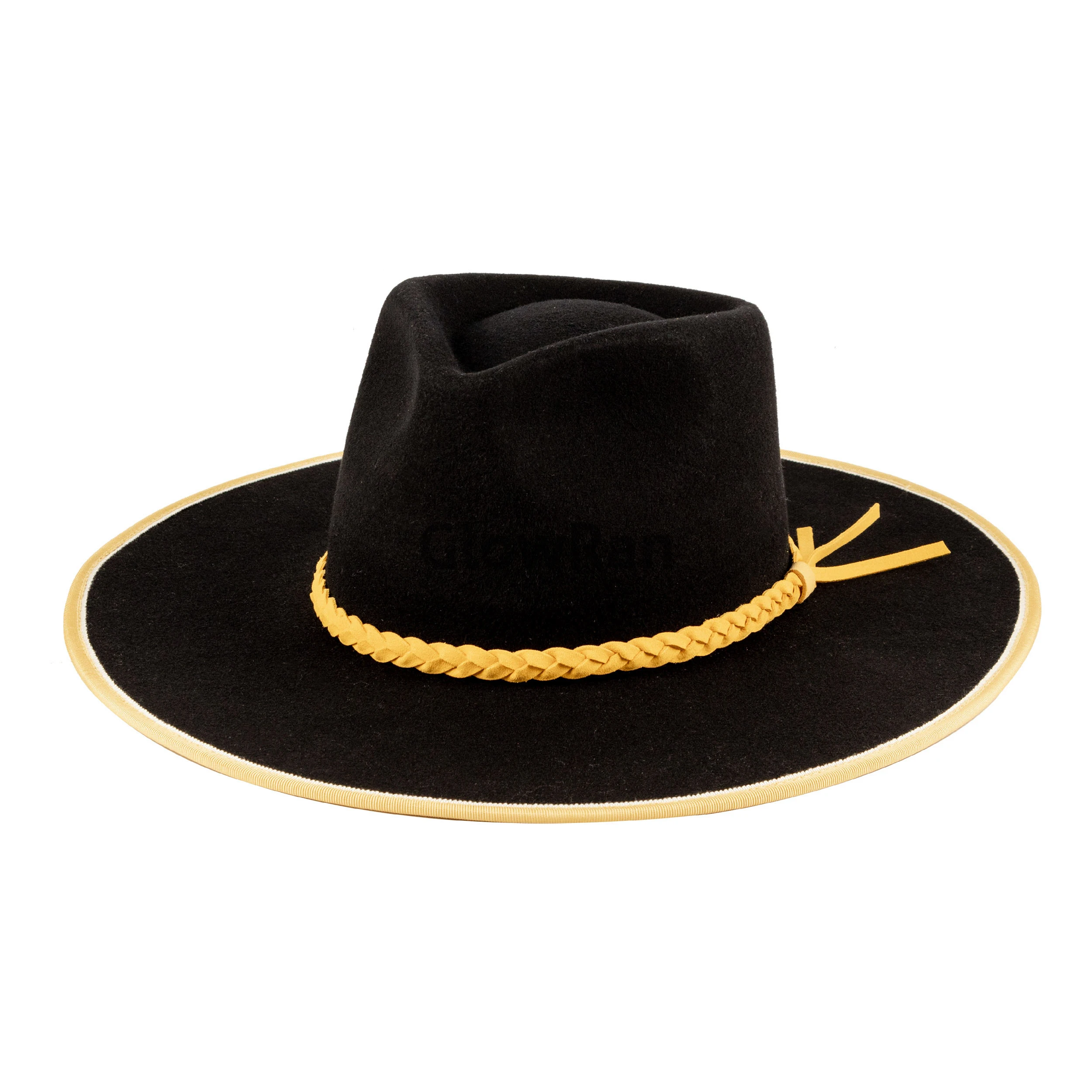 GlowRan Wholesale High-end Pure Wool VintageWomen Fedora Hat Men With Decoration Large Inventory