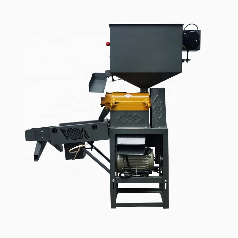 High Speed Multifunctional Impurity Stone Removal Rice Grinding Machine Household Small 3 In 1 Vibration Screening Rice Mill