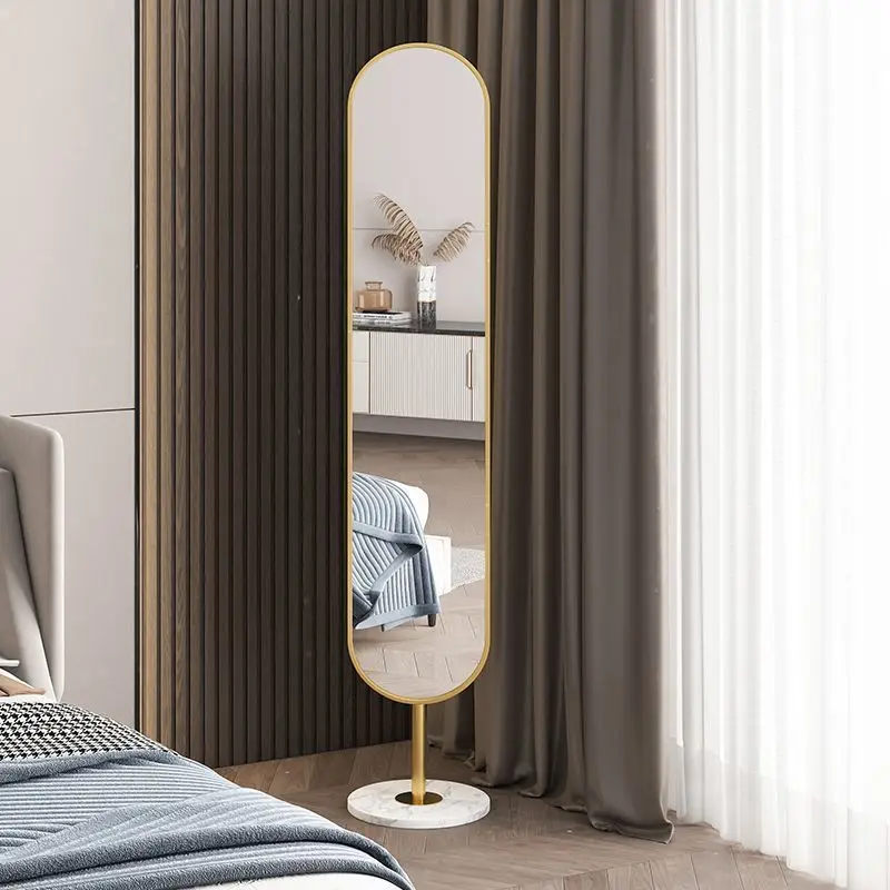 Affordable luxury style floor mirror home bedroom narrow  stereo dressing mirror modern simple with  girl  Mirror