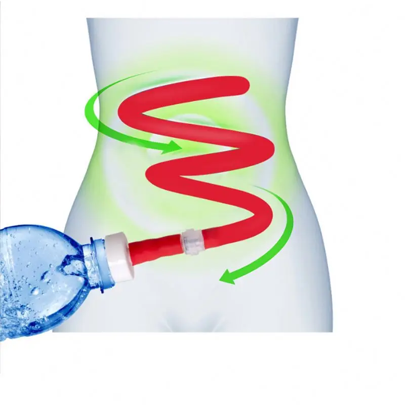 2024 NEW 50cm Anti-Reflux Silicone Enema Cleaner Anal Plugs Flushing Hose for Male Masturbation