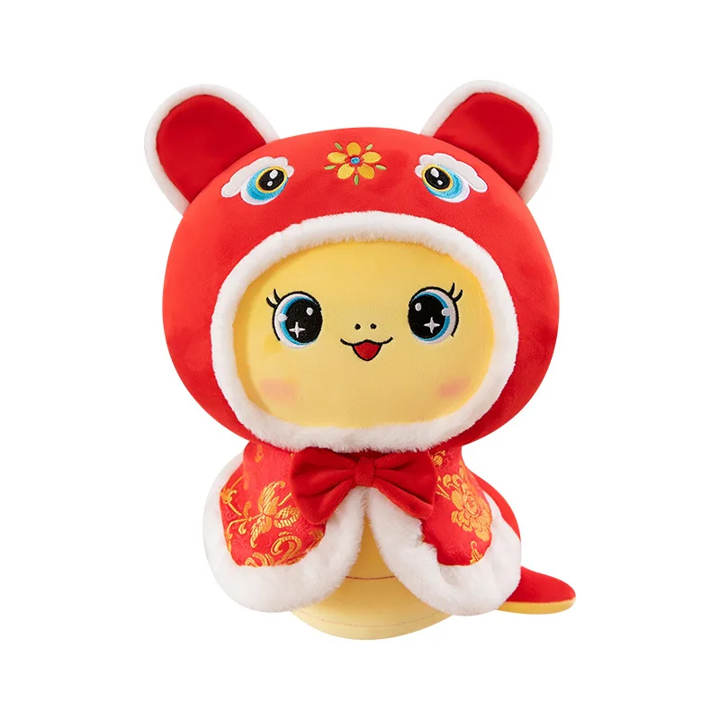 2025 Hot selling new models Year of the snake mascot cartoon zodiac snake doll activity gift plush toys can do logo wholesale