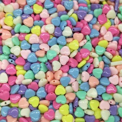 10 MM ACRYLIC HEART BEADS STAR beads macaron disperse candy color DIY material string beads accessories