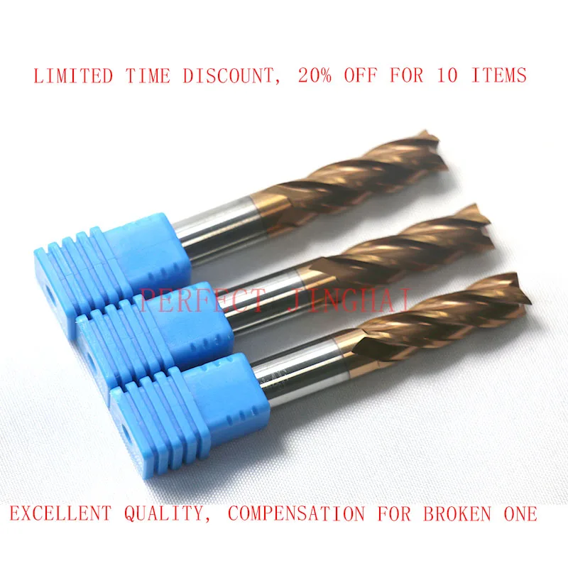 4/F Milling Cutter Solid Carbide End Mills For CNC MACHINE JINGHAI for 55 degree material