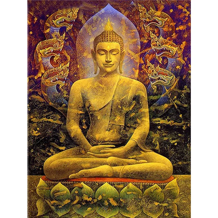 Dragon Religion Buddha DIY 5D Diamond Painting by Number Kit Fashion Wall Art Canvas Paint Diamond Painting Rhinestone