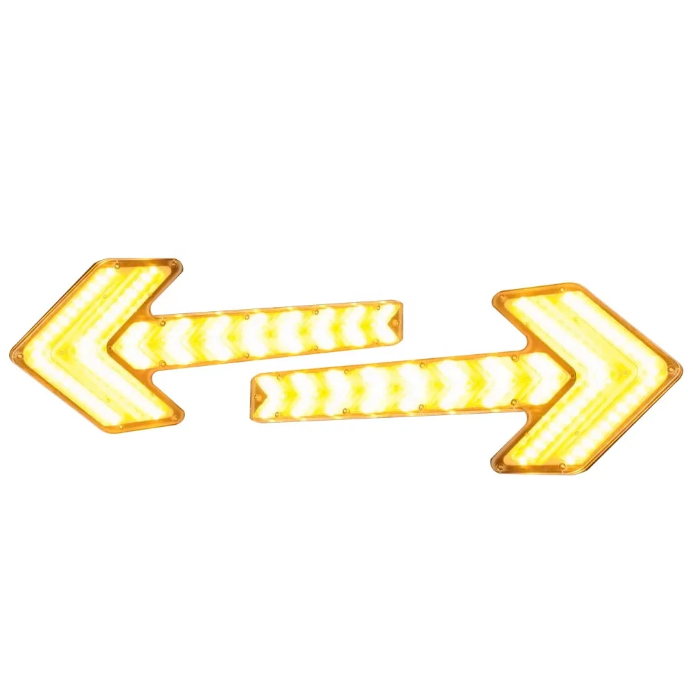 High Quality R65 Amber Color Wireless Control Led Flashing Directional Warning Traffic Light Truck Led Arrow Rear Tail Lights