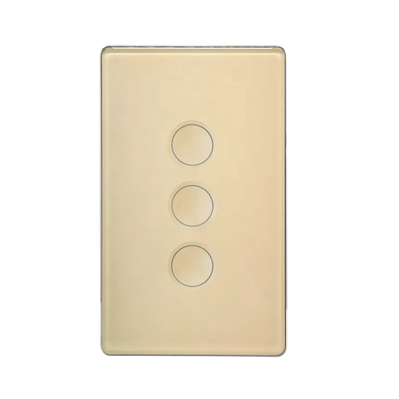 2022 US Standard Concave Touch Button Light Switch Zigbee Wifi Smart Wall Switches