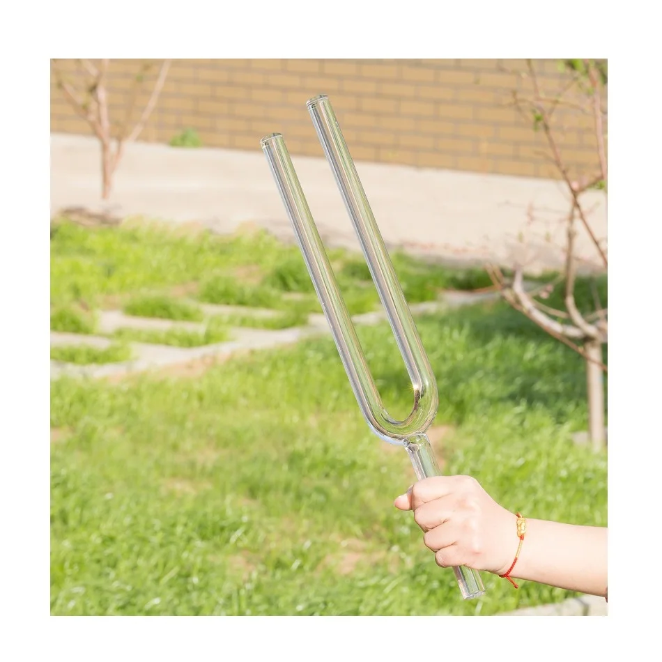 16mm New Design Fashion Quartz Crystal Clear Singing Tuning Fork With Wand For Therapy