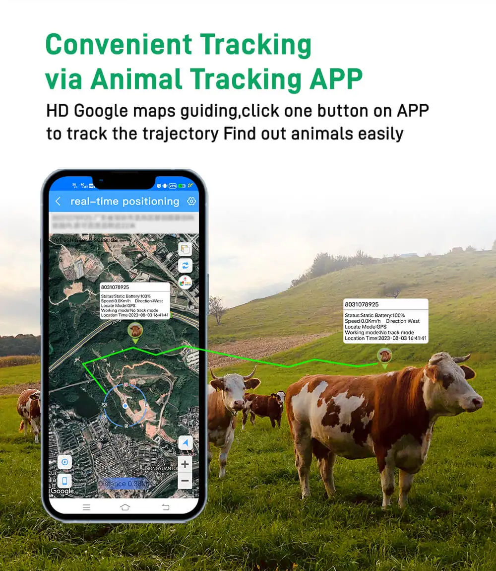 Long standby Time Waterproof IP67 Cattle Sheep Horse GPS Tracker 4G Pet Solar Rechargeable Animal GPS Tracker