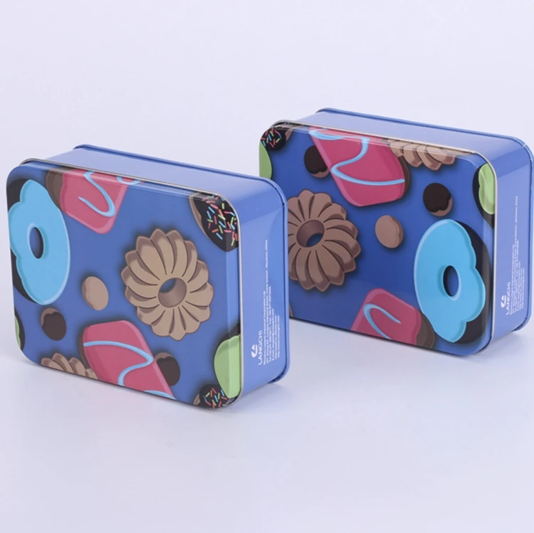 chocolate gift boxes cosmetic Food Storage Square Metal Christmas Candy Tin Box  Cookie Tin  Metal bottles sweet boxes packaging