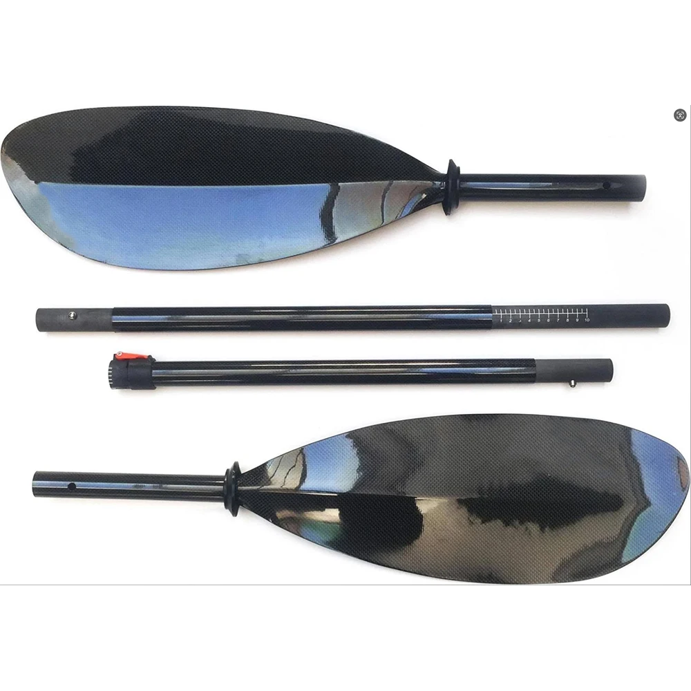 Легкий 4 шт. 220-230 см регулируемый 3K из углеродного волокна с веслом для рыбалки
