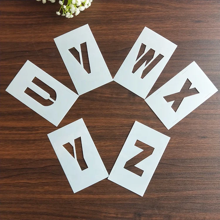 Large Letter Stencils For Painting Alphabet Number Stencil Templates Reusable Lettering