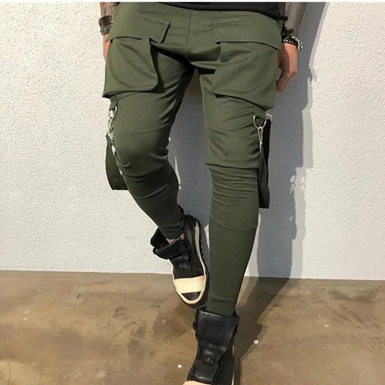 
OEM new design streetwear mens clothing big pockets athletic joggers workout sweat pants 