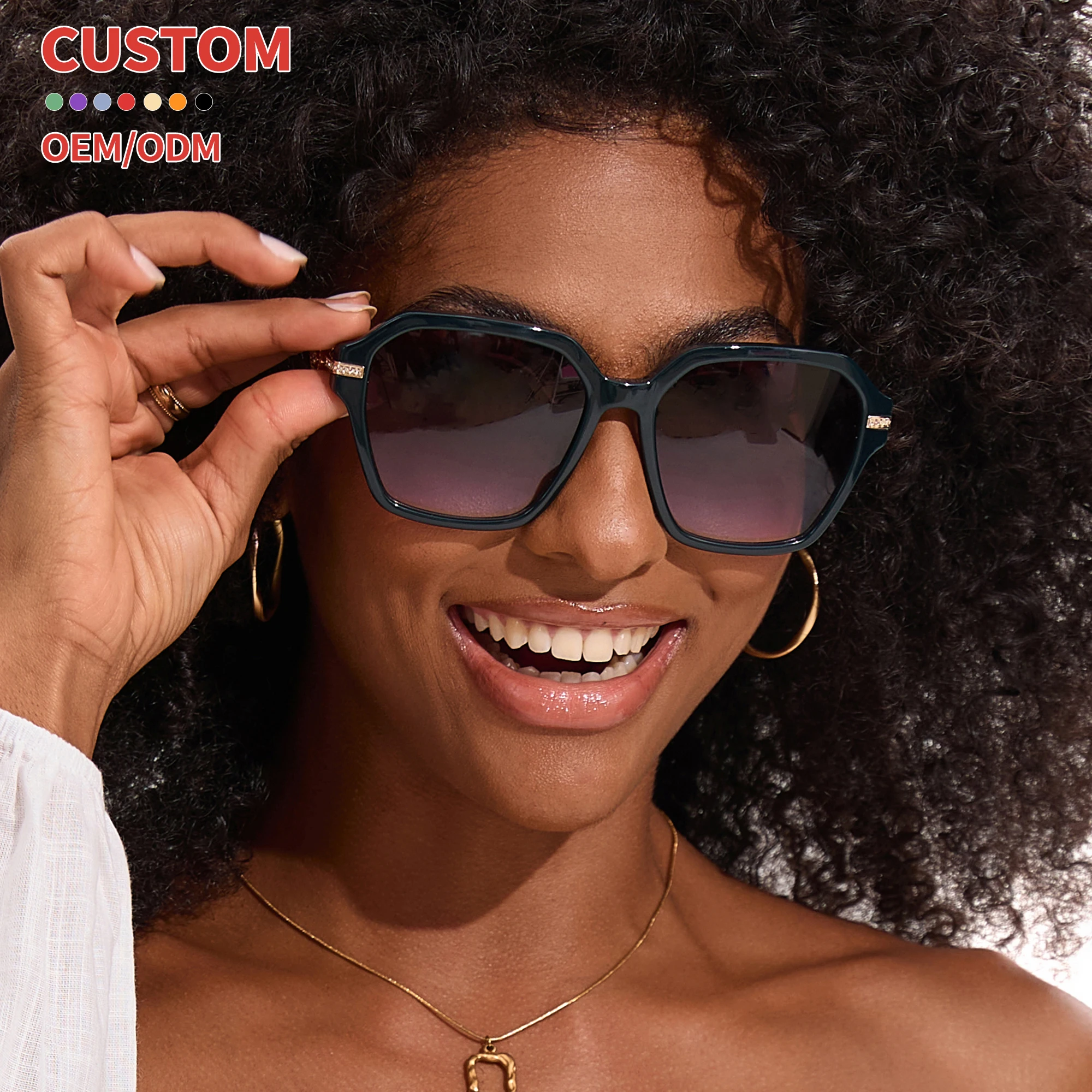 Polarized High Quality Classic Retro Fashion Sun glasses Unisex Luxury Designer Private Label Trendy Sunglasses Custom Logo