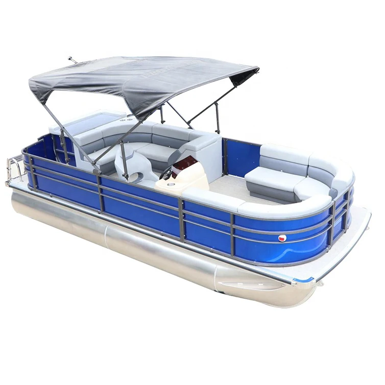 24 foot Cheap party barge pontoon boats for sale best family pontoon boat catamaran ponton boat