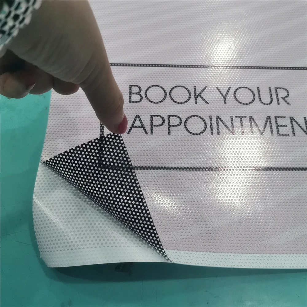 Пользовательская печатная оконная графическая перфорированная оконная наклейка