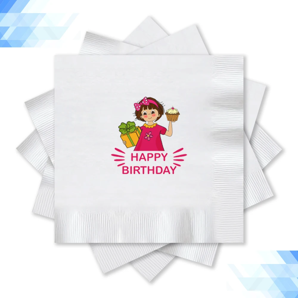 Custom Christmas Napkin Logo Image Text Photo Personalized Restaurant Wedding Business Event Party Baby Bridal Shower