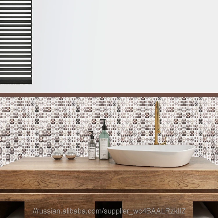 Vintage 3D Embossed Waterproof PU Leather Kitchen Stickers