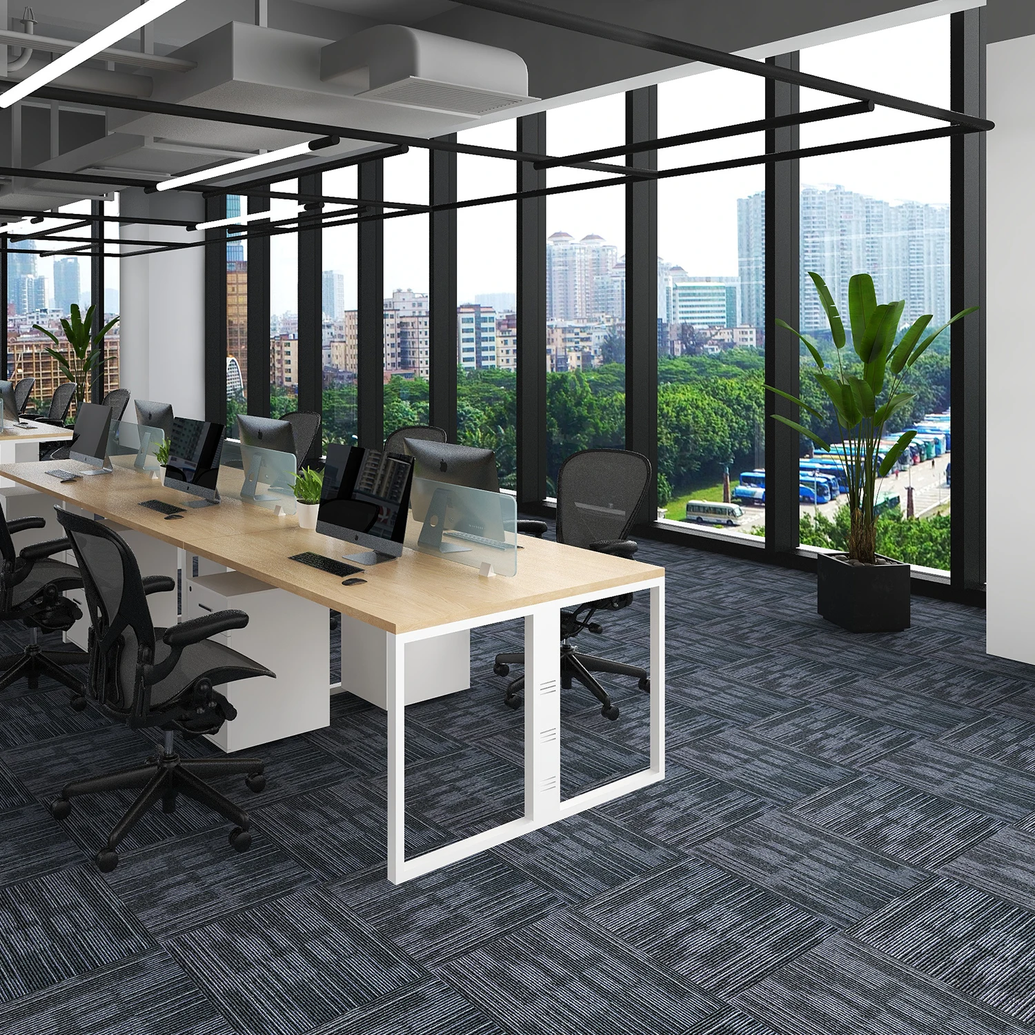 New Arrival Modern Design Soundproof Carpet Tiles Floor Modular PVC Carpet Tile 50*50