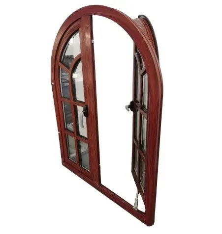 LongTai (Rokee)  French window aluminium window double glazed casement window wood grain windows
