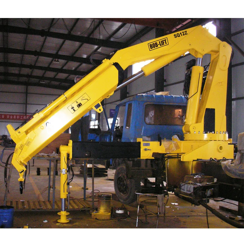 12 Ton Hydraulic Crane Remote Control Truck Mounted crane Knuckle Boom Portable Lift Crane for Sale SQ12ZA3