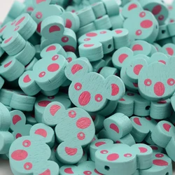 iYOE 30pcs/Lot 15x22mm Koala Shape Wooden Beads Natural Wood Spacer Beads For DIY Home Decor Keychain Necklace Kids Jewelry