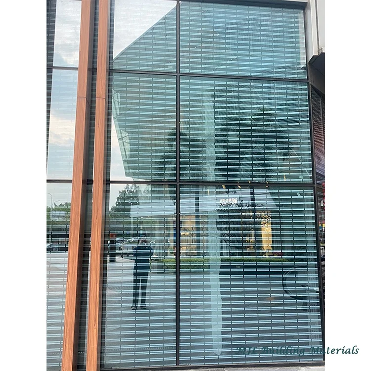 Minimalist Construction Exterior Window Wall Aluminum Frame Building Low E Curtain Glass