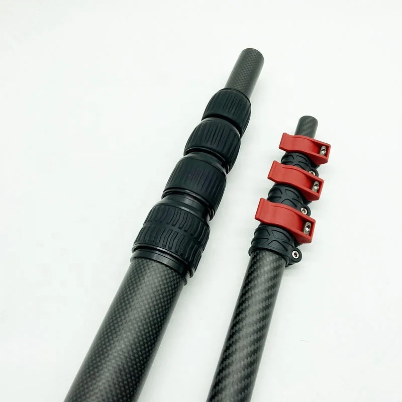 2021 New design Flip lock carbon fiber telescopic pole