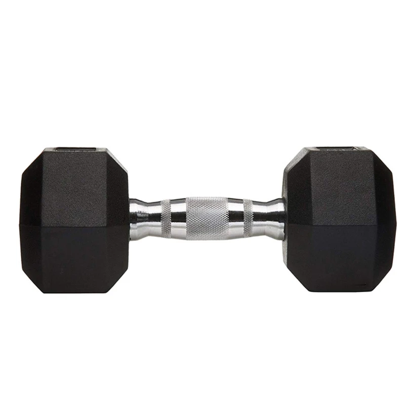 Fitness 20 Kg Free Weightlifting Fitness Equipment 10 Kg Weight Rubber Hexagonal Dumbbell Set
