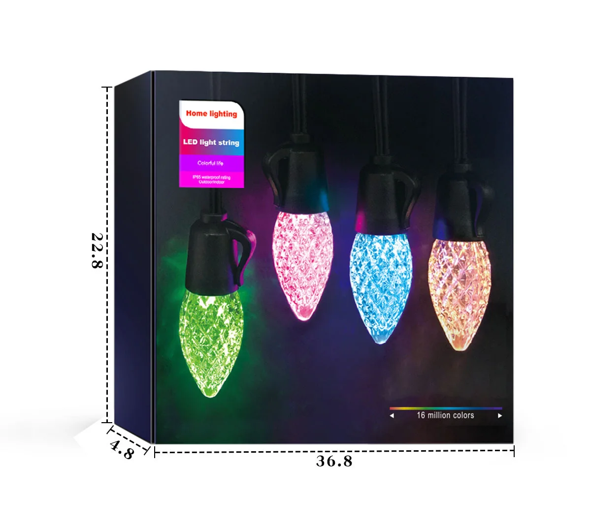 C35 Christmas holiday LED string garden ligting strawberry IP waterproof indoor and outdoor decoration light