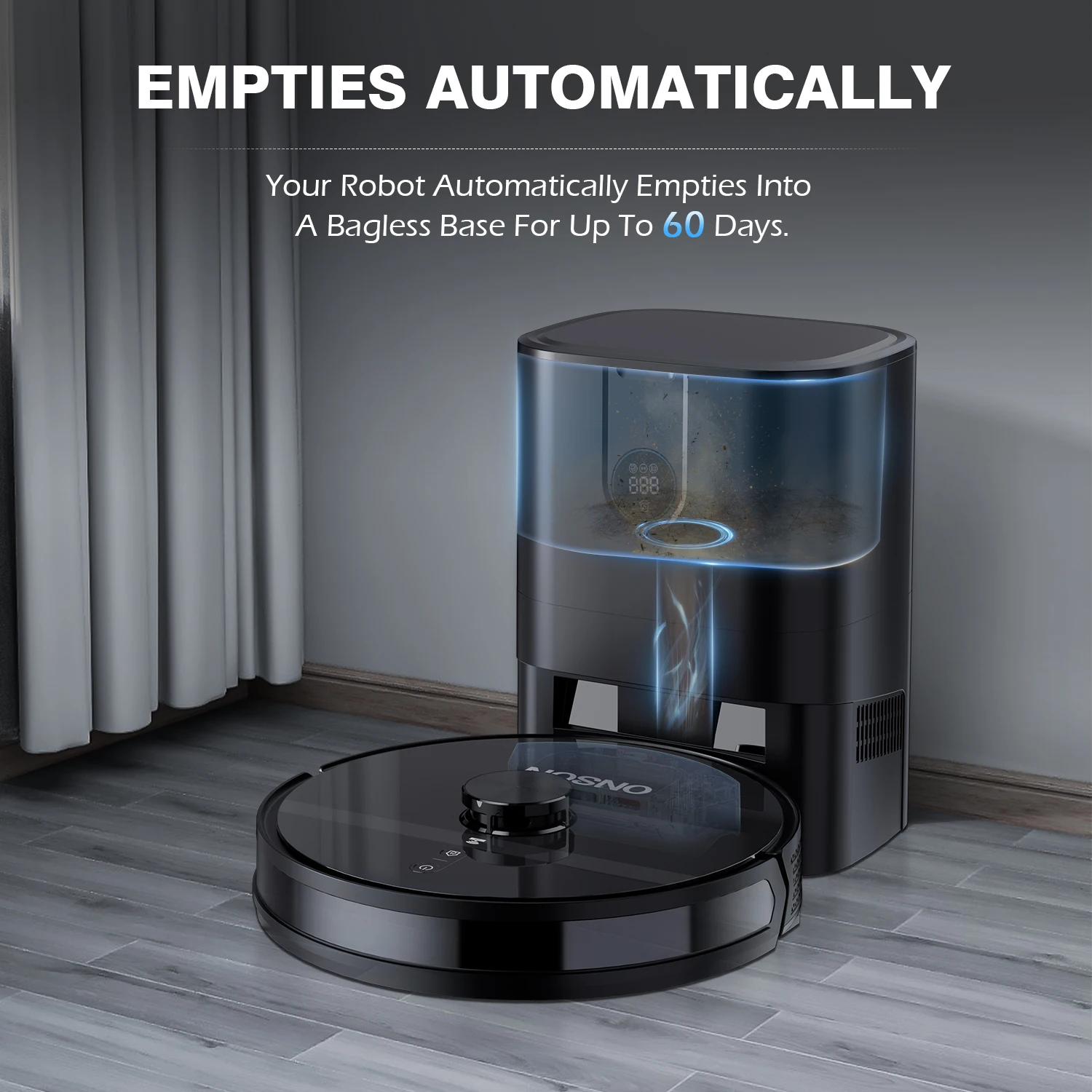 Intelligent LCD Display 3000Pa Laser Navigation Driving House Hall Mop Floor Self Emptying Dustbin Smart Robot Vacuum Cleaner
