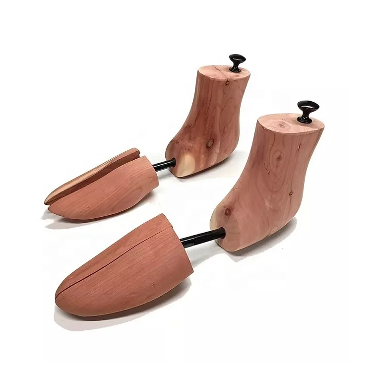 Cedar adjustable shoe tree wholesale high upper wooden boot tree