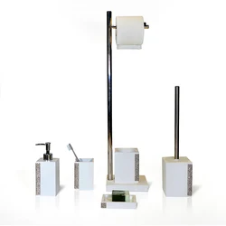 Luxury Colorful Home Bathroom Decorations Resin Bathroom Accessories Sets