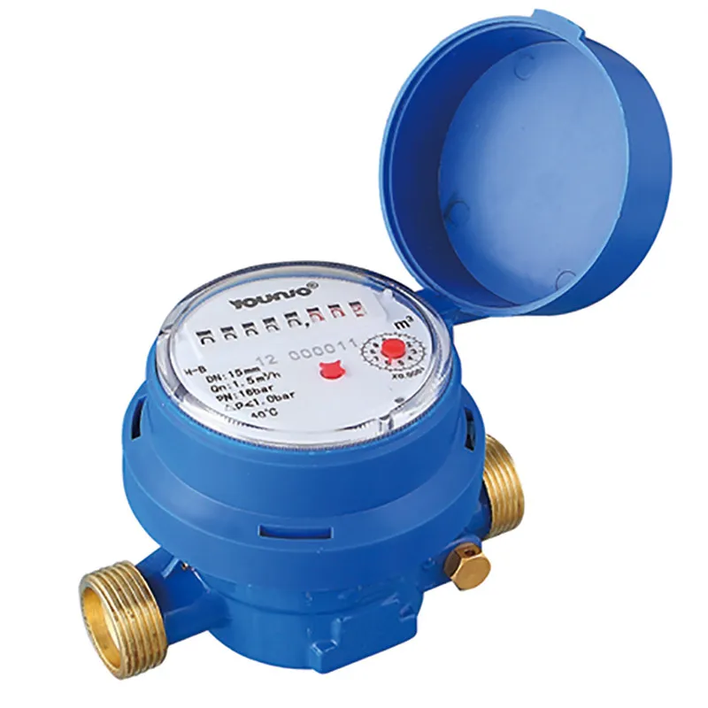 High Precision Register Watermeter Brass Body Single Jet Price Digital Water Gauge Meter medidor de agua