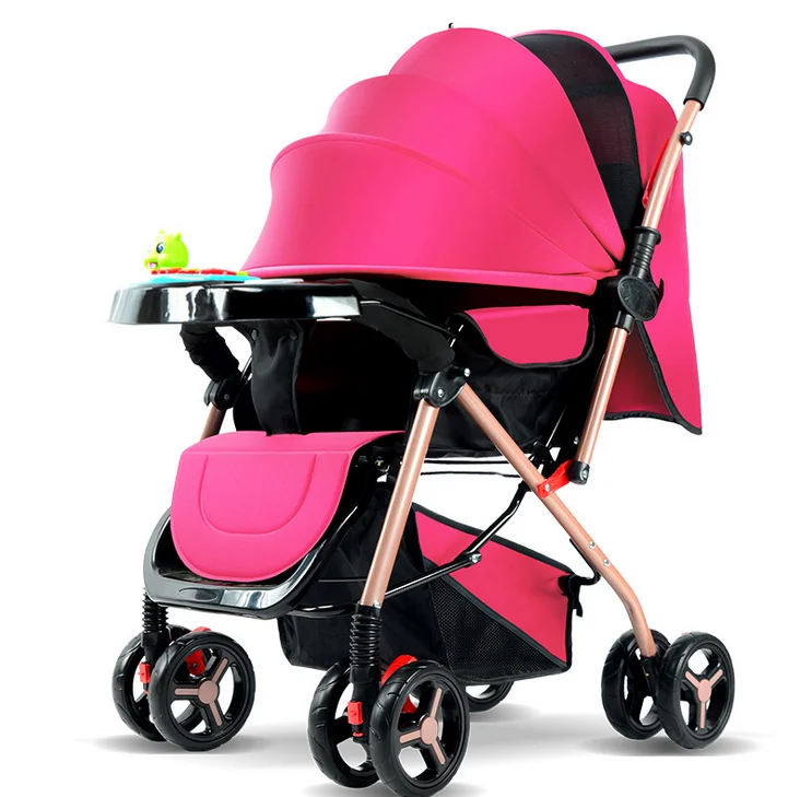 Multi Color Baby Strollers Luxury  3 in 1 Trolley High Landscape Baby Stroller Foldable Cheap Stroller Baby Newborn