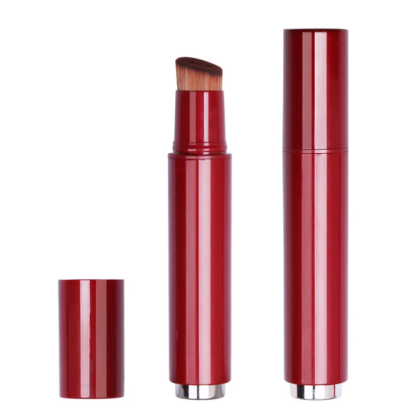 New Refillable Container Kabuki Liquid Foundation Multi-function Makeup Brush Portable Pressed Button Dispensing Brushes