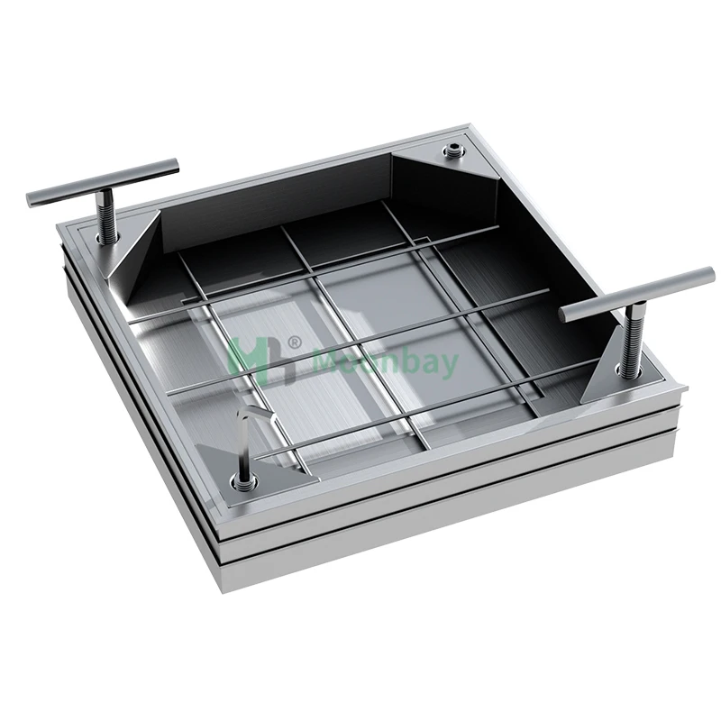 Factory sell inspection square aluminum manhole cover 300*300*60 mm recessed cover