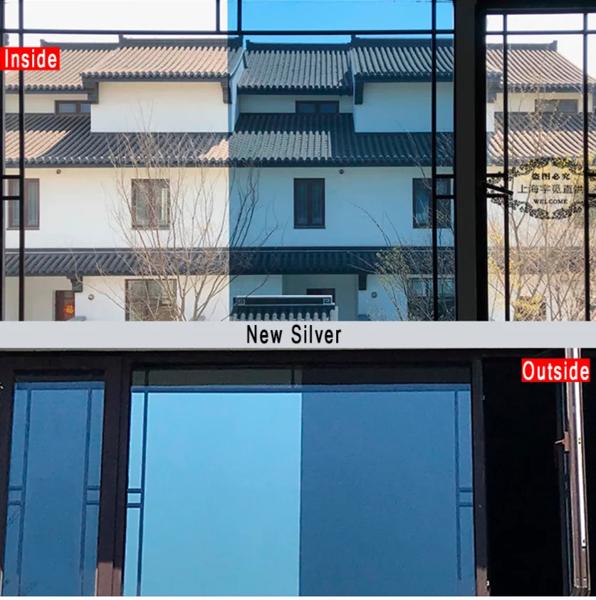 Window film for home window privacy film solar insulation  Film  NWT15   Sky blue 15%VLT