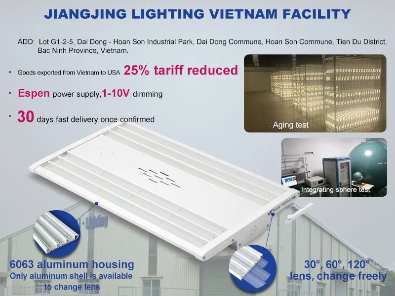  Industrial 110w 160w 220w 320w 2ft 4ft Linear LED High Bay lights with