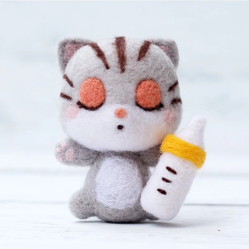 NO.104 игрушка «сделай сам» подарок с милой кошкой набор для валяния шерстью наборы игл