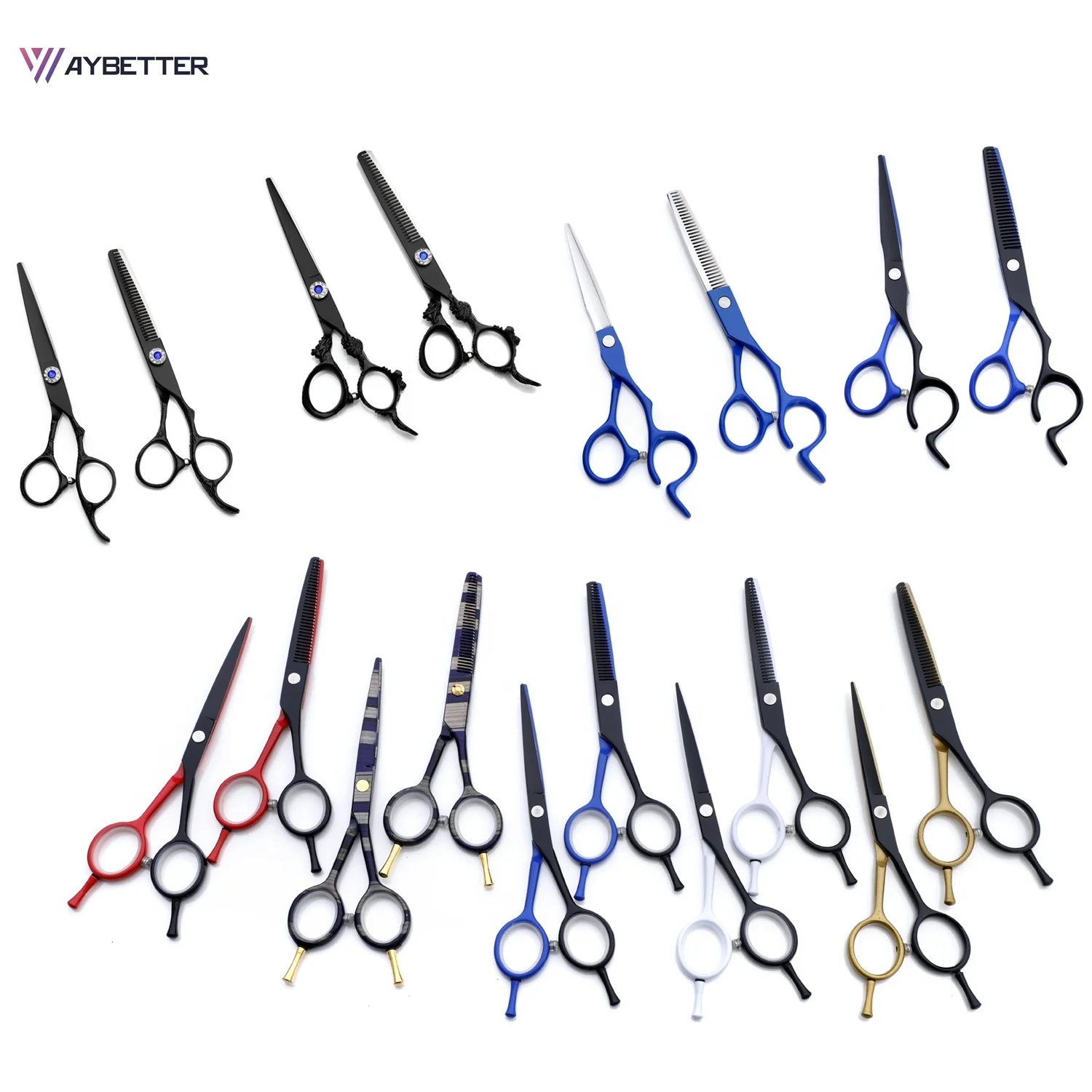 Professional Hair Scissors Cut Hair Cutting Salon Scissor Barber Thinning Shears Hairdressing Scissors Set