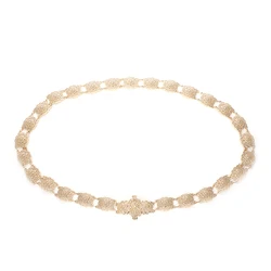 Женские Роскошные позолоченные Свадебные поясные ремни, Винтажные Ювелирные Изделия Из Дубая, Золотой металлический пояс для дам