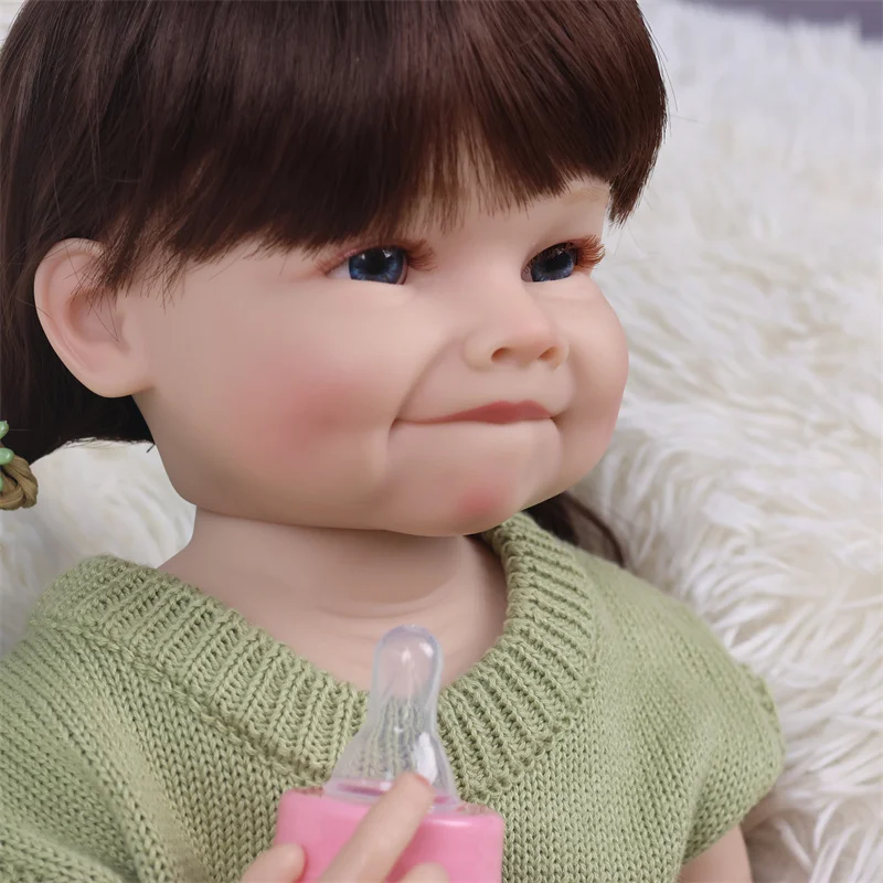 Vinyl Lifelike Pacifier Clothes Kits Simulation Realistic Adjustable Rotatable Silicone Newborn Baby Reborn Dolls