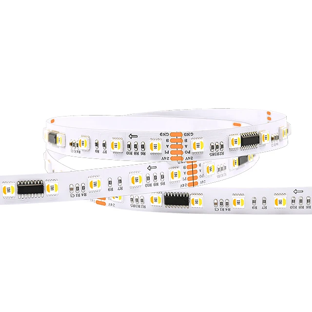 Smart Strip Lights 24V LED RGBTW RGBWW 60leds/m Waterproof Led Lights For Home DMX512